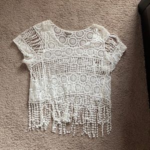 see-through coverup (good on top of plain dresses/tanks)